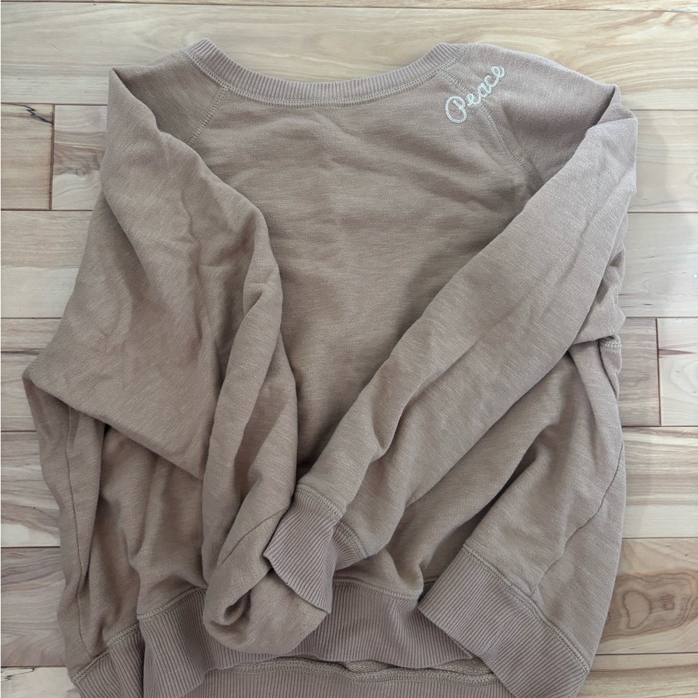 American Eagle Outfitters Brown Crewneck Top